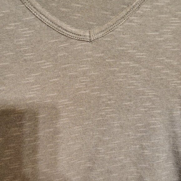 Toad & Co. Small Gray Henley Shirt, Organic Cotton Tencel Spandex Women V Neck - Picture 4 of 4